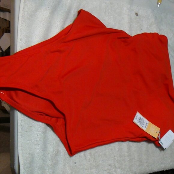 Kona Sol Women's Swimsuit Body Suit One Piece One Shoulder Tummy Control Red M - Picture 10 of 14